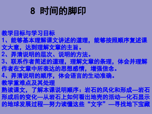 部编版八年级语文下册 8 时间的脚印(精备、58张PPT)(共58张PPT)