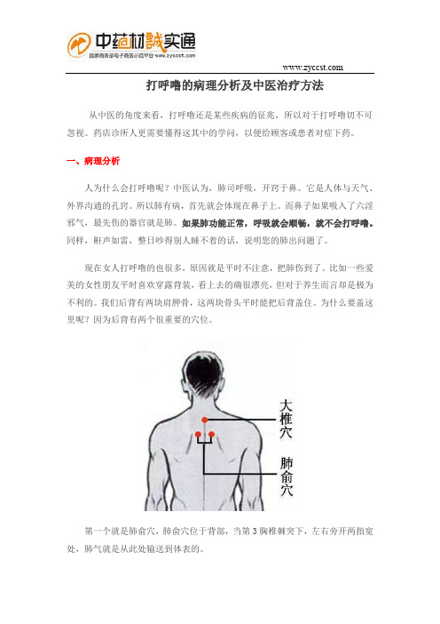 打呼噜的病理分析及中医治疗方法