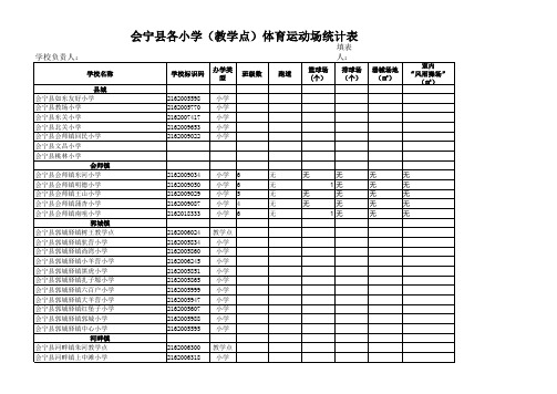 会师镇运动场统计表