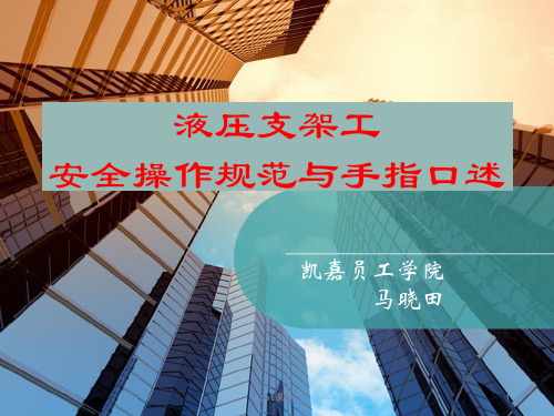 液压支架工安全操作规范与手指口述  ppt课件