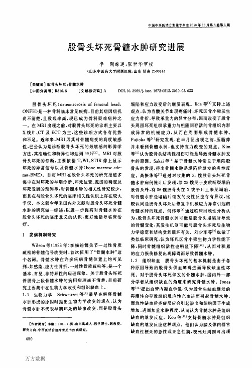 股骨头坏死骨髓水肿研究进展