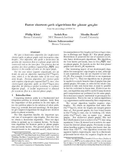 Faster Shortest-Path Algorithms for Planar Graphs