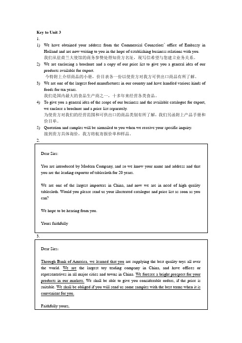Key to Unit 3-9