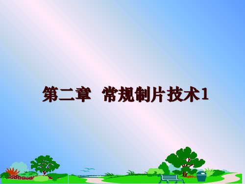 最新第二章  常规制片技术1幻灯片课件