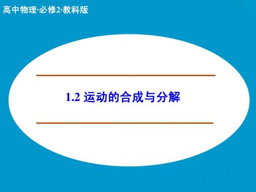 【创新设计】2014-2015学年高二物理教科版必修二课件：1.2 运动的合成与分解