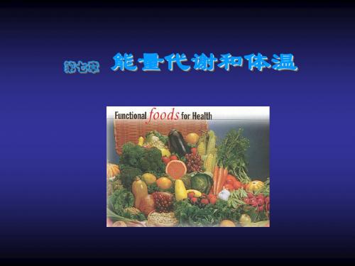 (7)能量代谢和体温