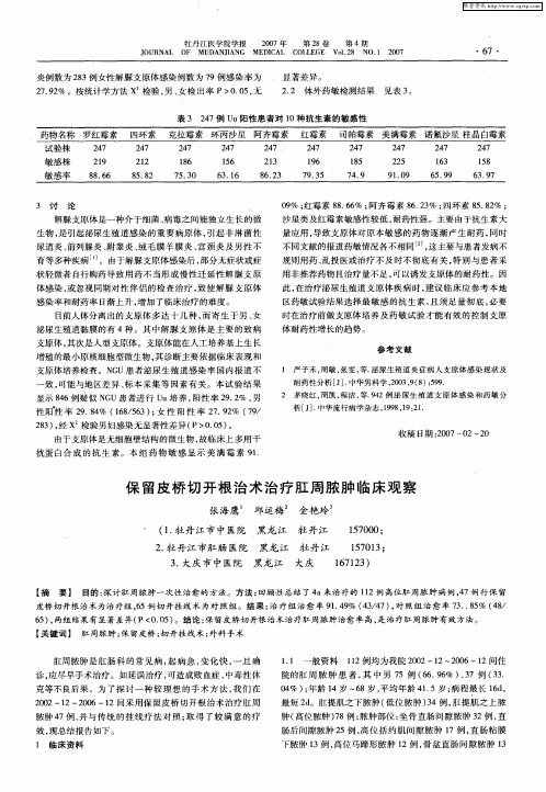 保留皮桥切开根治术治疗肛周脓肿临床观察