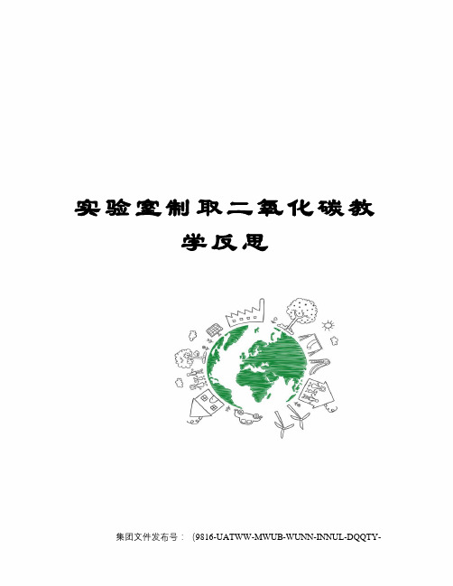 实验室制取二氧化碳教学反思图文稿
