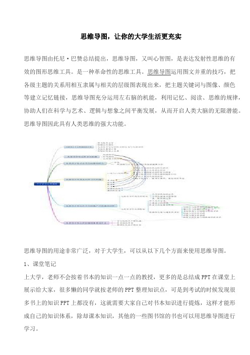 思维导图,让你的大学生活更充实