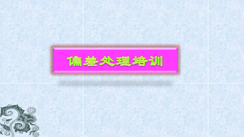 偏差处理培训