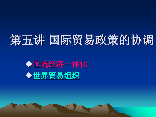 第五讲 国际贸易政策的协调ppt课件