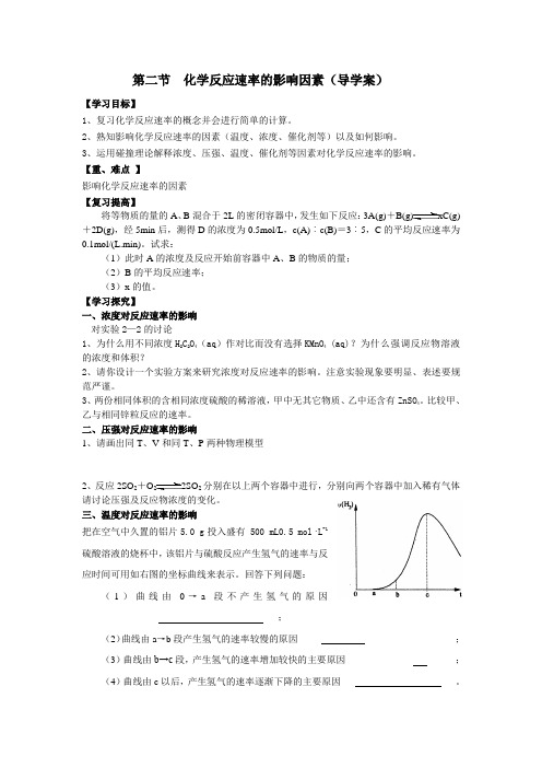 第二节  化学反应速率的影响因素
