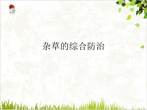 杂草的综合防治PPT.