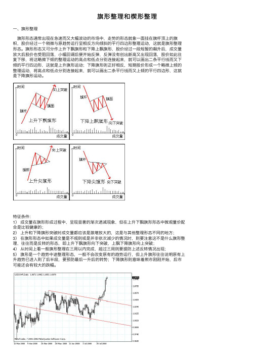 旗形整理和楔形整理