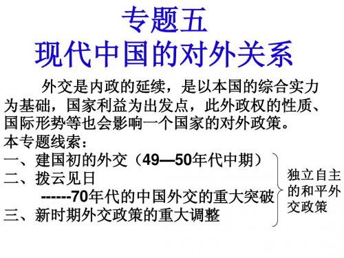 现代中国的对外关系(精品)