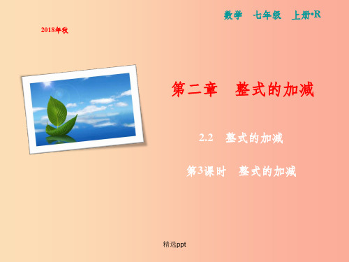 201x年七年级数学上册 第2章 整式的加减 2.2 整式的加减 第3课时 整式的加减  新人教版