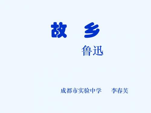 语文人教版九年级上册《故乡》第二课时课件