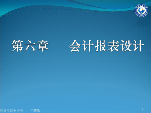 第六章会计报表设计