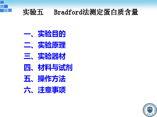 05-Bradford法测定蛋白质含量