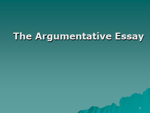 Argumentative-essay-英文议论文写作PPT课件