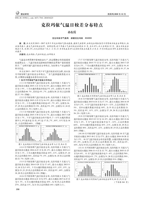 克拉玛依气温日较差分布特点