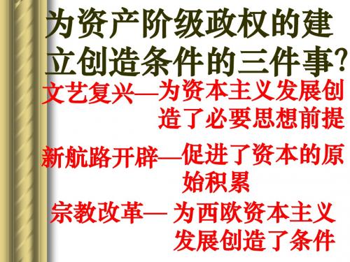 华东师大版初三历史第十三课英国资产阶级革命课件