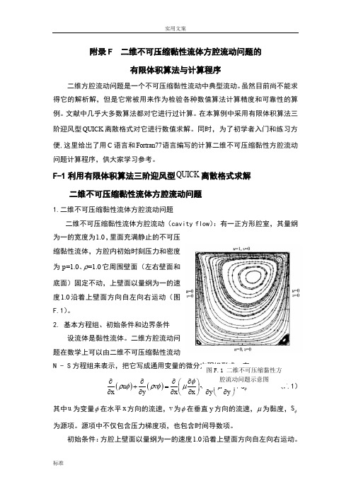 附录F 有限体积法计算方腔流(F)(推荐文档)