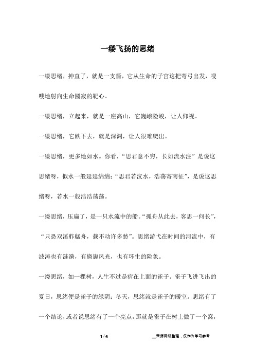 一缕飞扬的思绪_成长故事