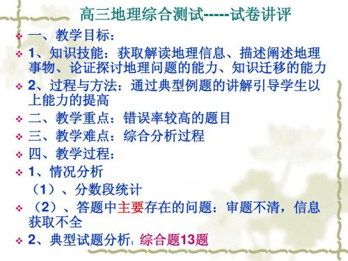 高三地理综合测试讲评课件