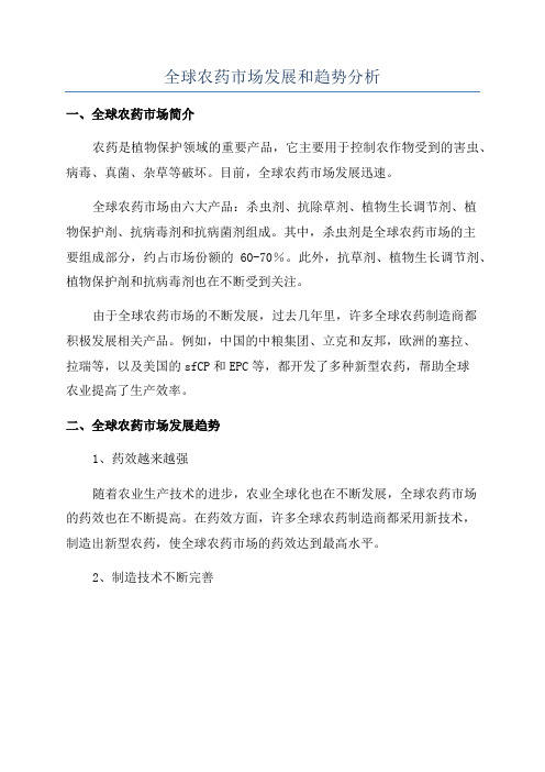 全球农药市场发展和趋势分析