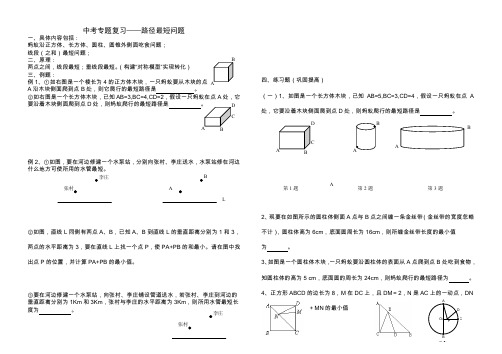 中考专题复习最短路径问题