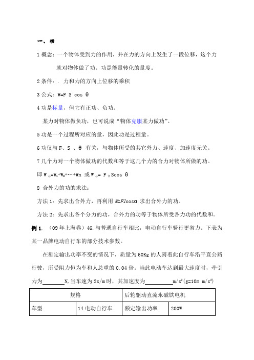 机械能守恒定律基本知识点汇总