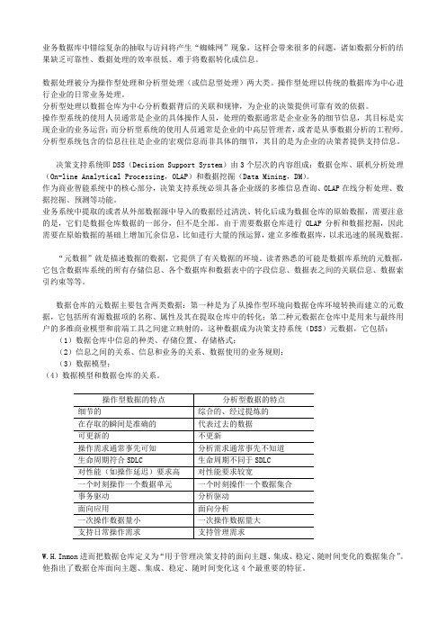 最重要：商业智能复习提纲