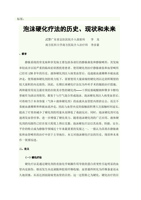 李龙的泡沫硬化