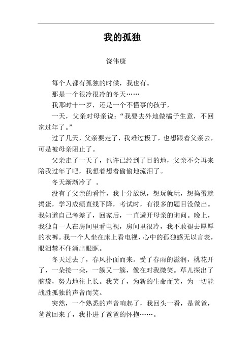 26、我的孤独