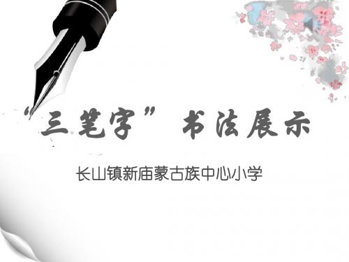 特岗教师三笔字书法展示