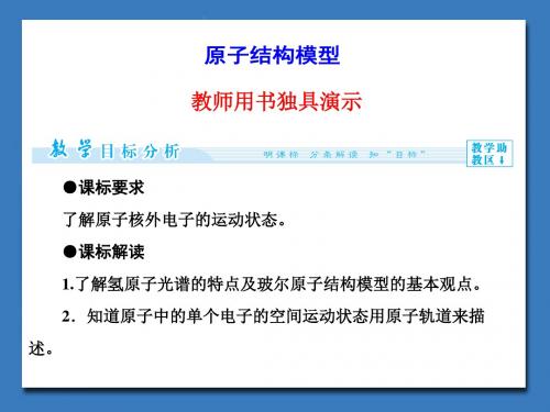 鲁科版高中化学选修-物质结构与性质：原子结构模型_课件1(1)