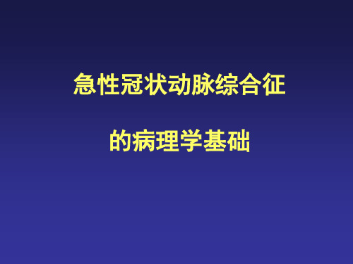 ACS病理基础