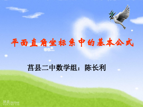 平面直角坐标系中的基本公式