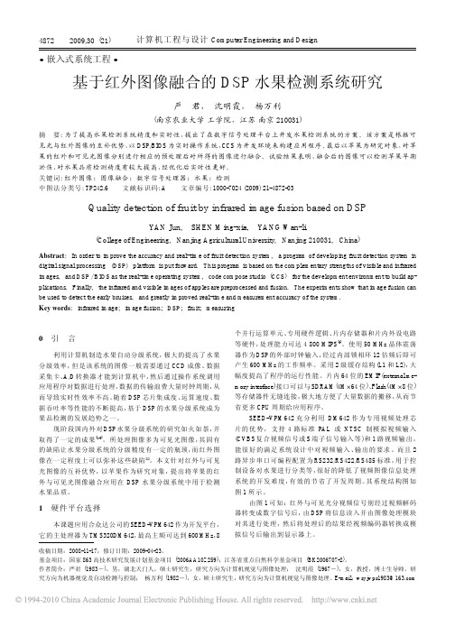 基于红外图像融合的DSP水果检测系统研究