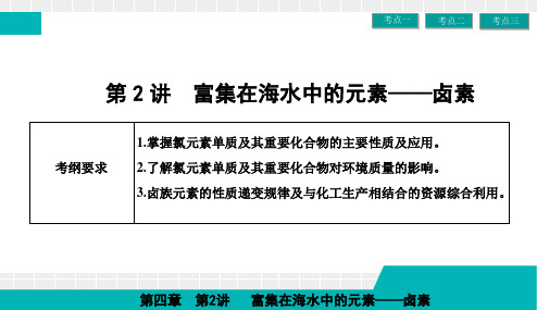 2019届一轮复习人教版 富集在海水中的元素——卤素 课件(66张)