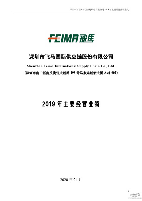 飞马：2019年主要经营业绩