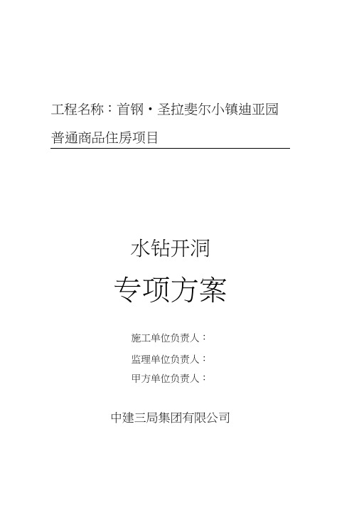 (水钻开洞施工方案)