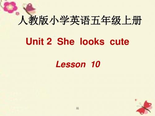 人教精通版英语五上Unit 2《She looks cute》(Lesson 10)ppt课件