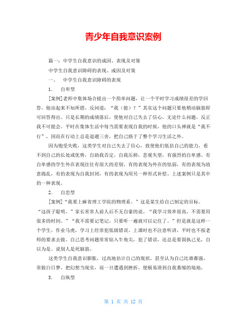 青少年自我意识案例