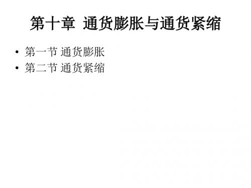 10.第十章  通货膨胀与通货紧缩