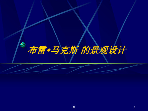 布雷马克斯的景观设计