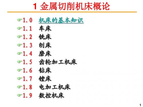 1.1_机床概论_机床的基本知识