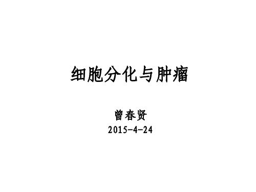 肿瘤生物学 细胞分化与肿瘤 (3)