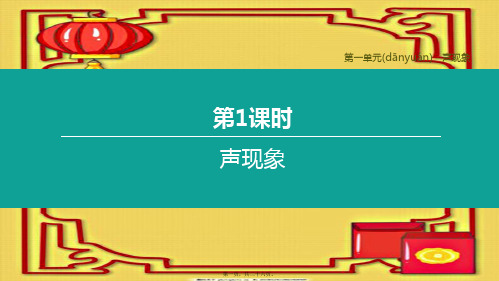 中考物理复习方案 第一单元 声现象 第01课时 声现象物理课件